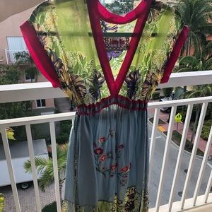 Silk Embroidered Dress